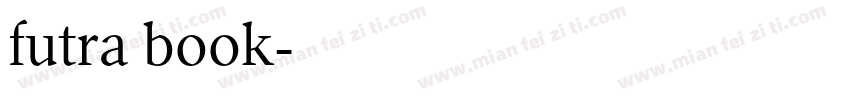 futra book字体转换